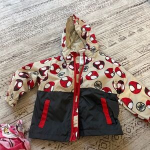 Target Kids Hooded Raincoat in Beige, Red & Black
